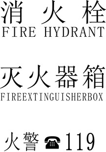 消防栓消火栓印刷标志