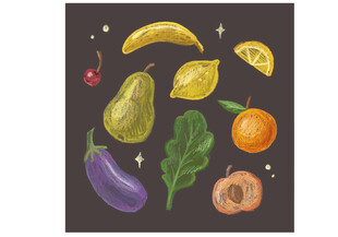 新鲜蔬菜插画