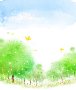 春天手绘插画元素