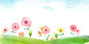 春天手绘插画元素