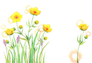 卡通手绘鲜花插画元素