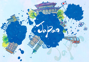 日本旅游插画