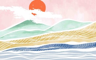   山水背景墙 