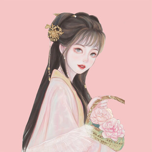 手绘古风美女