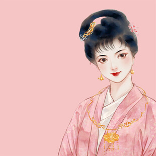 手绘古风美女