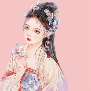 手绘古风美女