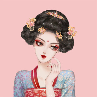 手绘古风美女
