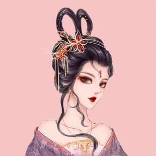 手绘古风美女