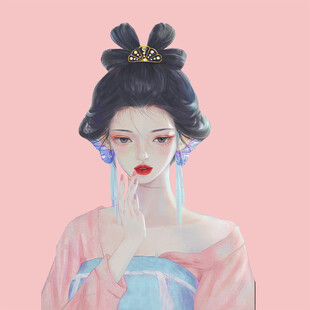 手绘古风美女