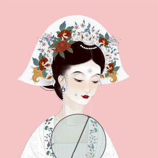 手绘古风美女