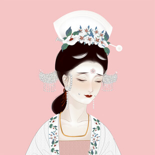 手绘古风美女