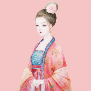 手绘古风美女