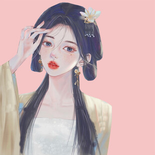手绘古风美女