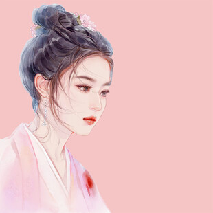 手绘古风美女