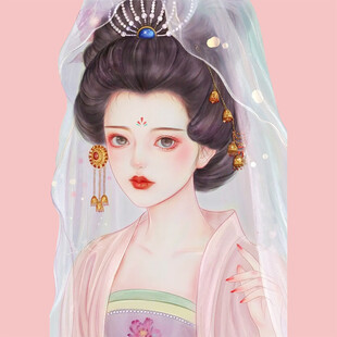 手绘古风美女