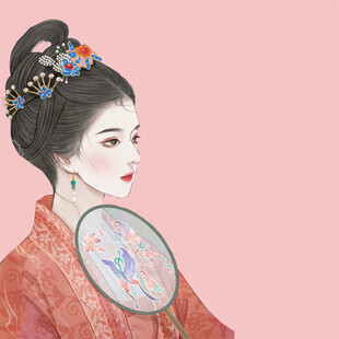 手绘古风美女