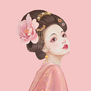 手绘古风美女