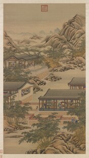 清院本 十二月令图轴 十月画像