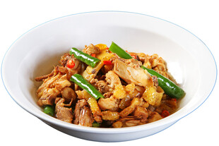 茶油炒土鸡图片