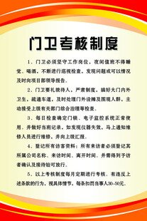 门卫考核制度