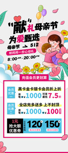 母亲节促销海报