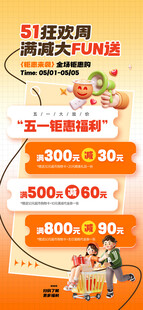 51劳动节黄金周促销海报