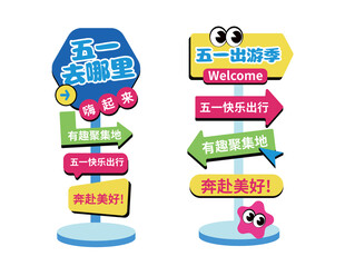 网红指引牌