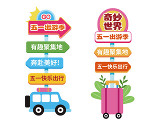 网红指引牌