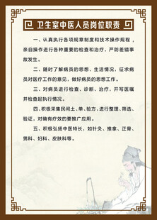 中医诊所人员岗位职责