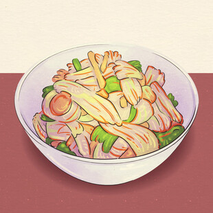 美食手绘