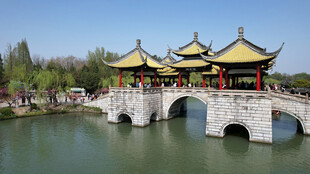瘦西湖五亭桥景色