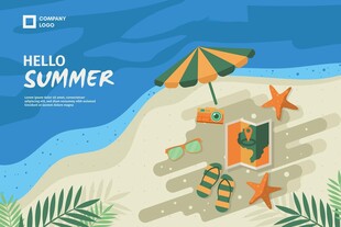 夏季沙滩海报
