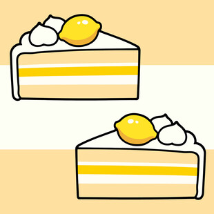 手绘卡通创意柠檬蛋糕