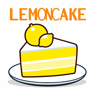 手绘卡通创意柠檬蛋糕