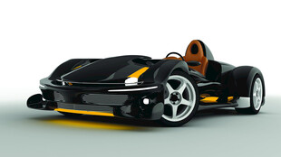 黑色酷炫敞篷赛车