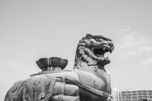 瑞兽雄狮立苍穹