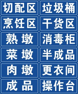 厨房标识贴