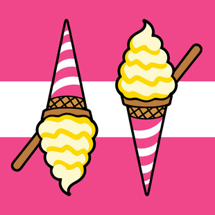 手绘卡通创意冰淇淋