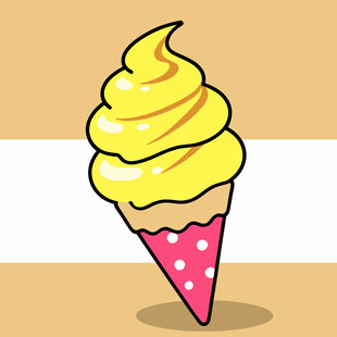 手绘卡通创意冰淇淋