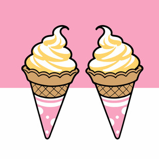 手绘卡通创意冰淇淋