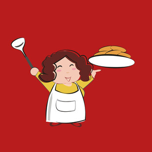 手绘卡通厨师