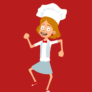 手绘卡通厨师