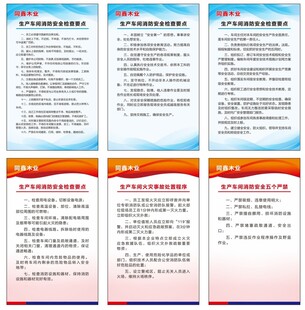 生产车间消防安全检查展板