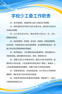 蓝色管理制度展板