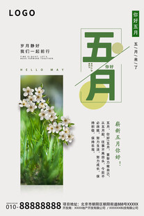 五月你好海报