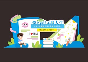 读书阅读文化墙
