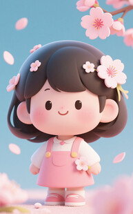 樱花少女玩偶 樱花卡通人物