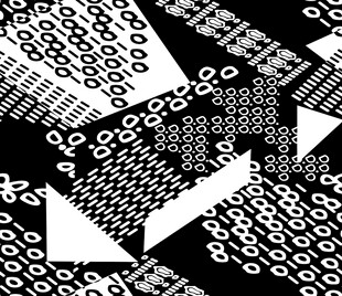 黑白几何图案抽象艺术图