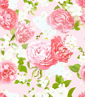 粉色花卉图案背景纹理