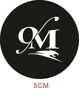 时尚字母M圆形标志图案
